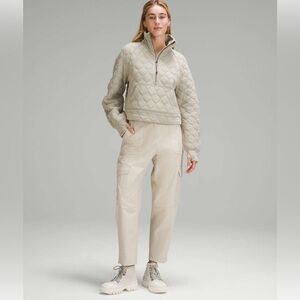 Lululemon oversized quilted crop scuba 1/2 zip M/L